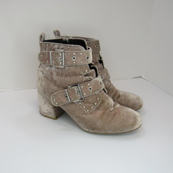 Rebecca Minkoff Shoes - Rebecca Minkoff Logan Gray Studded Ankle Booties